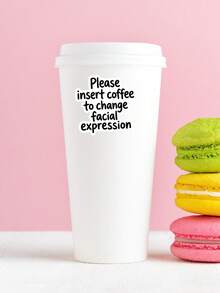 Humorous "Insert Coffee" Sarcastic Sticker, Funny Expression Pattern Vinyl Decal, Suitable For Cups And Tumblers, Sarcastic Workplace Quote Sticker, Suitable For Laptops, Funny Gift For Coffee Lovers - Multicolor - View 4