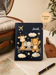 Personalized Passport Cover With Name, Travel Passport Holder Card Wallet, Custom Travel Passport Sleeve, Cute Wildlife Passport Wallet, Vacation - Multicolor - View 4