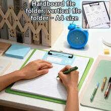 1pc Clipboard, Drawing Board Clip, A5/A4 File Folder, Hard Board Clip, Folder Pad, A4/A5 Writing Board Clip, Hard Board File Folder, Vertical File Folder, Document Folder Pad, Test Paper Clip, Writing Pad, Multi-Function Board Clip, Single Clip--Strong Grip, Vertical Drawing Board Clip, Restaurant Menu Clip, Writing Clipboard, Folder, Office And School Supplies, File Products. - Multicolor - View 3