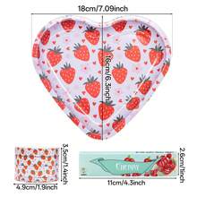 Heart-Shaped Rolling Tray Set, Includes 18cm*16cm Heart-Shaped Tray, Grinder, King Size Extra Large Flavored Rolling Papers And Storage Box. Slow And Even Burn, Convenient For Travel, Suitable For Parties, Family Gatherings, Birthday Parties And More. Holiday Gift. - Multicolor - View 2
