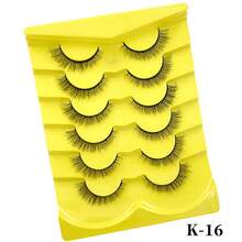 ENCHUW 6 Pares de Cílios Postiços de Tira Completa Volumosos, Fofos, com Aparência Natural e Macios para Uso Diário, Cílios de Tira, Cílios, Cílios Postiços - Preto - Visão 10