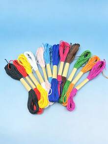 12/24/50 Colors Embroidery Thread, 6 Strands Per Thread, 7.5m Long, Vibrant Colors, Random Assortment, Colorfast And Fade-Resistant Cross Stitch Thread, For Embroidery Enthusiasts - Yellow Label Cross Stitch Thread - View 7