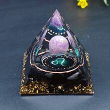 1pc Twelve Constellations Orgone Pyramid - Taurus/Scorpio/Leo/Pisces/Cancer/Virgo/Libra/Aries/Gemini/Aquarius Amethyst - Gift Tool, Home Decor - Multicolor - View 17