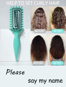 1/2/3pcs Portable Curling Brush, Nylon Bristles, Suitable For All Hair Types, Easy To Detangle And Add Volume - Multicolor - View 9