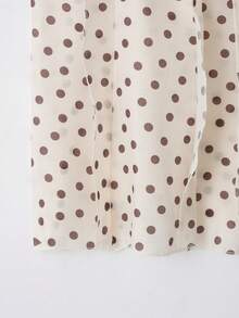 YROOE Women's Spring/Summer Polka Dot V-Neck Blouse, Sleeveless Ruffle Button Casual Top - Multicolor - View 5