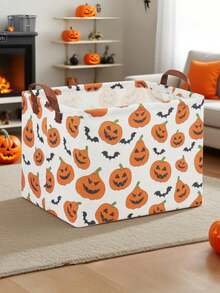 1 buah Keranjang Penyimpanan Lipat Halloween Organizer Karakter Kartun Kotak Pakaian Kotak Penyimpanan Kanvas Multifungsi untuk Solusi Pengorganisasian Lemari Kamar Tidur - MultiWarna - View 7