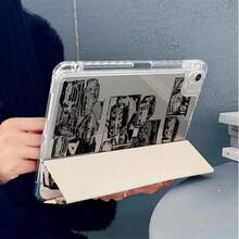 1 pieza Funda protectora para tableta con estampado de carreras vintage, soporte magnético plegable 3+Y de varios ángulos, ranura para lápiz y función de suspensión/activación automática, compatible con iPad PRO/AIR, Pad 5/6/21, Pad, MatePad, Honor Pad - Multicolor - Ver 6
