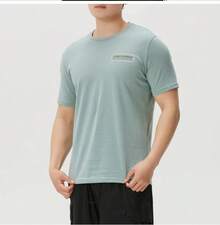 Under Armour 男士寬鬆圓領棉感運動短袖T卹小標印花基本款訓練通勤短袖上衣 - 薄荷綠 - 查看 2