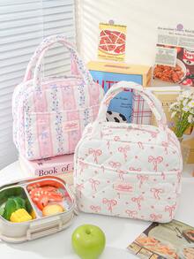 1pc Ins-Style Insulated Lunch Bag For Women, Multi-Functional Storage Bag, A Must-Have For Travel And Picnics, Large Capacity, Compact And Portable, Suitable For Office, Travel, Picnics, School And Other Occasions. - Multicolor - View 6