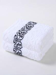 2件/1件裝 奢華心形歐式提花刺繡浴巾，超柔軟、高吸水、快乾，多尺寸可選，適用於居家、浴室與泳池 - 彩色 - 查看 12