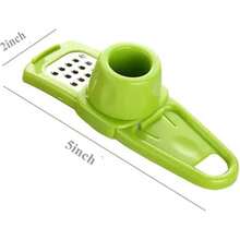 Garlic Grater Presser, Multifunctional Manual Garlic Mincer Crusher, Portable Kitchen Gadget For Making Mashed Garlic - Green - View 4