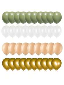1 Set Dekorasi Bayi Warna Hijau Sage, 55 Balon Lengkung Hijau, Kotak Hadiah Bayi, Taplak Meja dan Latar Belakang, Dekorasi Pesta Bertema - MultiWarna - View 7