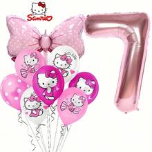 Cute Cartoon KT Cat Theme Birthday Party Balloon Decoration New Cartoon KT Cat Foil Balloon Set - As Shown In the Figure - View 8
