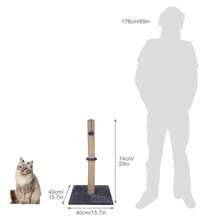 74 CM Cat Tree Scratching Post Bed Activity Centre Toys Sisal Play Scratcher - 1 Toy Ball Gray - View 6