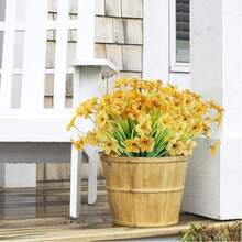 3/8pcs 13.78 Inch Artificial Spring Grass Flower Vase, Faux Aquatic Plants For Dining Table Decor, Office, Kitchen Decoration, Wedding Floral Centerpiece Arrangement, Autumn Decor, Wedding, Restaurant, Bedroom Decoration - Yellow - View 2