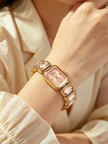 VA VA VOOM Romantic Ladies Rhinestone Watch,Shiny Stainless Steel Strap, Bracelet Style Luxury Women's Watch,Dating&Party Wear,Best Gift For Girlfriends&Mothers - Bracelet Style Watch - View 6