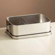 304 Stainless Steel Divided Lunch Box With Lid, Layered Travel Food Container, Sealed Lunch Box With Lid, Airtight Storage Box For Outdoor Use, Picnic Box - Multicolor - View 13