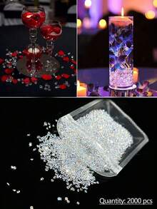 1 Pack (2000pcs) Mini Transparent Rhinestones, Crystal Nail Art Gems For Making Accessories, Shoes, Clothing, Cosmetics, Bags, Nail Art Decor, DIY Crafts Nail Charms - Clear - View 2