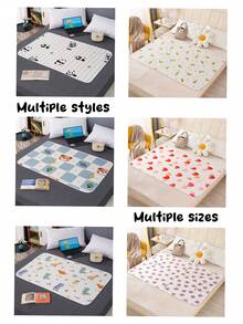 Washable Incontinence Pads - Leak-Proof Bed Mattress Protector, Suitable For Elderly, Reusable Menstrual Pads, Suitable For Young Women, Home Care Essential Easy To Maintain, Elderly Bed Protection | Quilted Texture Design | Non-Woven Pads, Waterproof Bed Mattress Protector - Multicolor - View 4