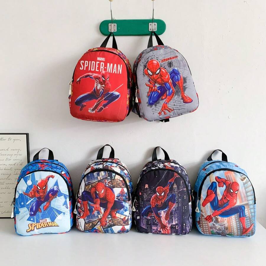 Disney Back To School Marvel Spider-Man All-Over Print Backpack, Boys' Backpack, Superhero Theme, Women's Fashion Functional Backpack, School Bag, Multiple Cool Patterns Available, Waterproof Wear-Resistant Oxford Fabric, High-Definition Digital All-Over Print Pattern, Spine Protection Breathable Pressure-Relieving Shoulder Straps, Double Zipper Large Capacity Main Compartment, Mesh Water Bottle Side Pocket, Layered Storage, Daily School Travel, Marvel Merchandise, Versatile Lightweight School Backpack - Backpack - View 1