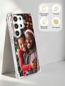 1pc Customized Photo Protective Phone Case Compatible With IPhone 16 Pro Max/17 Pro Max, S24U, Compatible With Redmi And Other Models,International Version, Not The Domestic Version - Clear - View 4