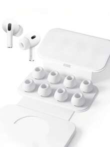Compatible With Airpods Pro/Pro 2 Silicone Ear Tips 4 Pairs, Easy To Carry And Replace, Non-Slip Soft Silicone, Compatible With Airpods Pro Replacement Ear Tips - Replace Ear Caps - View 2