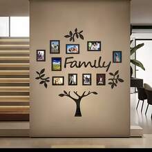 1 Set Family Tree Wall Decor, Acrylic DIY Mirror Sticker, Photo Frame Collage Home Decoration, 3D Self-Adhesive Photo Wall, Family Wall Sticker, Suitable For Living Room, Bedroom, Dining Room, Office, New Home Gift Set, Large 47X47 Inches - 120*120cm - View 6