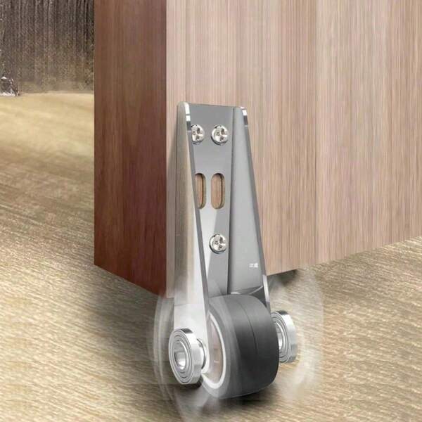 Universal Anti-Deformation Wooden Door Support Caster Silent Load Bearing Wardrobe Gate Pulley Wheel Home Organization Hardware