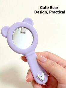 Bastão Magnético para Unhas com Aro de Orelha de Urso e Coração, Ímã de Olho de Gato de Formação Rápida Sem Vazamento de Luz para Salão, Ferramentas de Design de Gel de Unhas com Anel de Coração Feito à Mão e Ímã de Arte de Unhas em V 2 em 1 - Multicolorido - Visão 5
