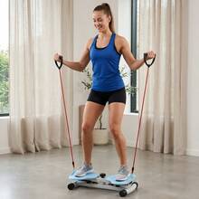 Blaue Taille Twist Disc Board Mit Pull Cords, Stehende Abdominal Trainer Twist Board, Max 300 LBS Last Home Gewichtsverlust Fitness-Ausrüstung - Blue - View 9