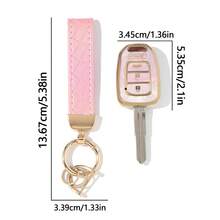 Car Key TPU Soft Shell Case + New PU Leather Keychain 2pcs Set, Anti-Drop Wear-Resistant Portable Design, 360° Signal Protection, Anti-Fingerprint Coating Long-Lasting Like New, Protects Car Keys - 17Z - View 2