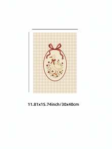 1pc Unframed Cozy Cute Beige Plaid Duck Canvas Poster Vintage Duck Kids Room Wall Art Minimalist Winter Holiday Gift Christmas Winter Party Decor For Living Room/Bedroom/Office/Dorm Best Gift, Room Decor, Prints, Deko, Wall Art, Back To School - Duck - View 12