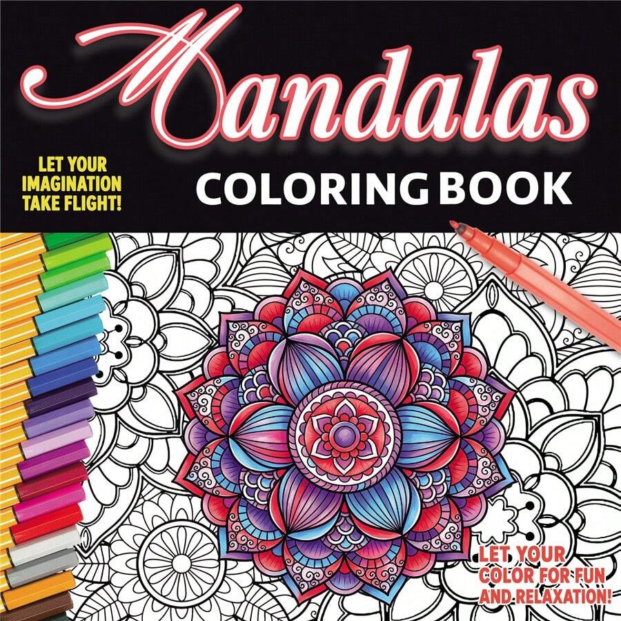 Mandala Coloring Book For Deep Relaxation And Stress Relief, DIY Coloring To Boost Creativity, Suitable For Screen-Free Entertainment, Travel, Car Trips, Flight Journeys, Perfect Gift For Beginners, Teens, Friends And Family Games - Mandala Coloring Book - View 1