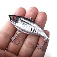 1pc 6.5cm/10.5g Hard Bait VIB Sinking Rattle Lure 3D Eyes Artificial Fish Bait Long Cast Fishing Accessory - Multicolor - View 1