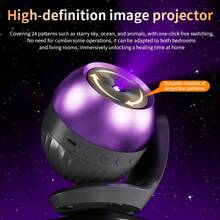 24合1創意音樂星空電影投影燈,海洋、聖誕、太空主題節日氛圍投影小夜燈 - 白紫色 - 查看 9