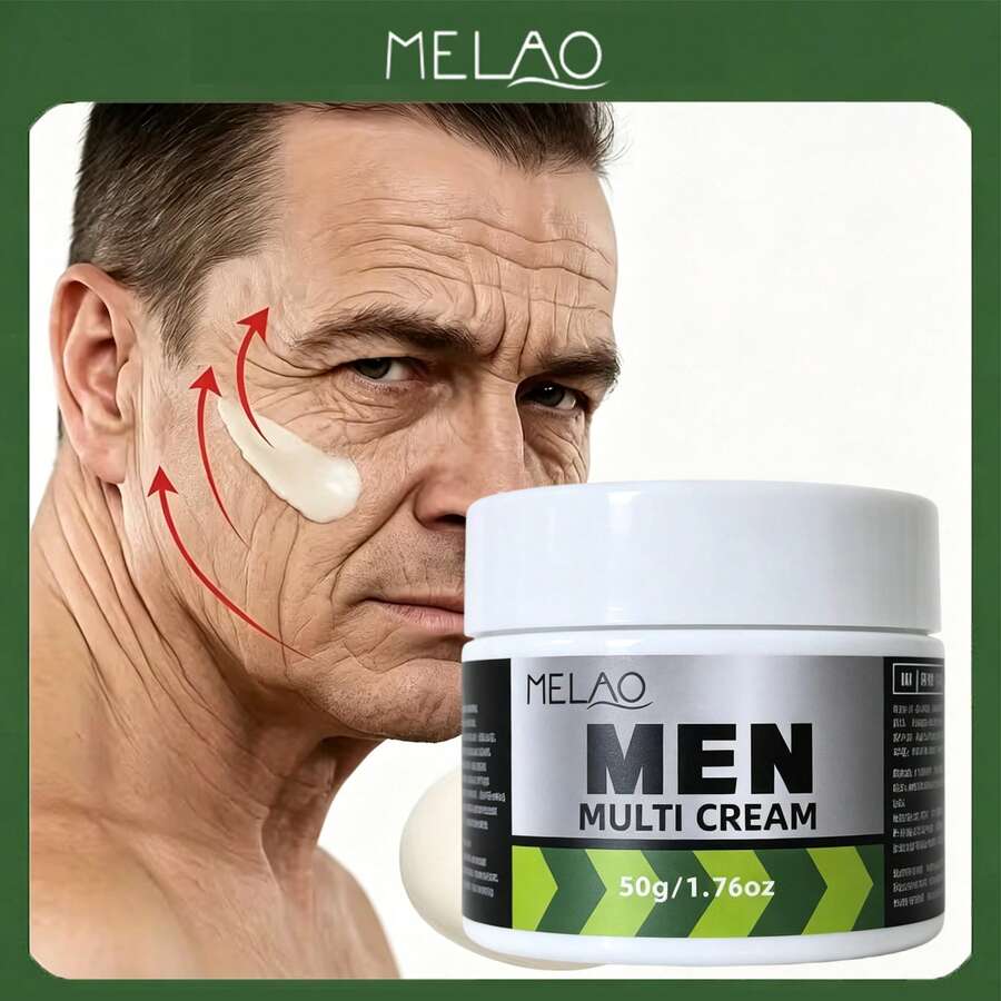 MELAO Men's Multi-Effect Face Cream 50g/1.76oz, Men's All-In-One Moisturizing Face And Body Cream, Nourishing Hydrating Daily Skincare Cream - 50g - View 1