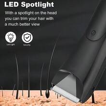 1pc Men's Body Hair Trimmer With Shaving Cloth, Electric Razor Suitable For Face, Arms, Legs, Underarms And Private Areas, Groin Hair Trimmer, Ceramic Blade Unisex Hygienic Shaver, Best Gift For Holidays And Father's Day - black silver - View 11