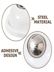 32pcs/16pcs Self-Adhesive Smooth White Steel Ball Bearing Swivel Casters, Quiet And Durable--360 Degree Rotation, Easy Installation, Sturdy Structure For Storage Boxes, Trash Cans, Small Furniture And Kitchen Appliances, With Adhesive Backing, Mini Universal Rollers - A - View 8