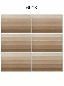 4pcs/6pcs Gradient Tablecloth, Modern Living Room Dining Table Decor Placemats, Washable, Kitchen Dining Table Mat, Stain-Resistant Heat-Resistant Tabletop Decoration, Suitable For Home Party, Home Decor, Table Runner, Camping Outdoor Dining Table Decor, Coffee Table, Spring Summer Dining Table Home Decor - Camel - View 10