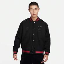 Nike CNY 男款 Logo 休閒百搭時尚長袖夾克 黑/灰 - 黑色 - 查看 2