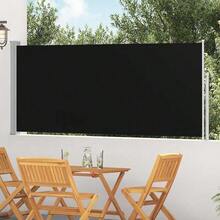 vidaXL Extendable Side Awning, Sunshade, Privacy Screen, Windbreak, Side Roller Blind, Side Wall Awning For Balcony, Garden, And Patio, 160 X 300 Cm, Black - Black - View 27