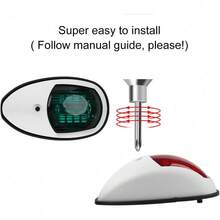 1 Set Red + Green LED Navigation Lights, Marine Lighting Signal Indicator Lights, Bow Lights, Suitable For Powerboats And Small Yachts Navigation Lights, Off-Road Lights - 船用警示燈 - 查看 10