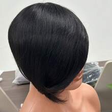 Short Pixie Cut Wig With Bangs 8 Inch Straight Virgin Layered Wigs Throw On And Go Glueless Wigs For Women Daily Party Wig - #4 - View 11