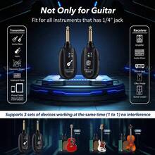 Audio Transmitter And Receiver Guitar System Guitar Transmitter And Receiver For Electric Guitar Wireless Pickup Wireless Transceiver - Black - View 8