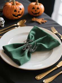 [Festival Napkin Holders] 5pcs Halloween Spider Napkin Rings | Festival Holiday Party Decoration - Gun Black - View 8