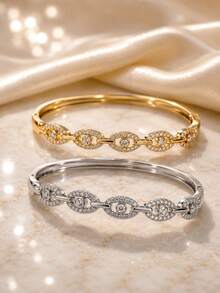 1pc Women's Bracelet, Fashionable Minimalist Creative Exquisite Unique Personalized Versatile Niche Vintage Design Bracelet - S63084 - View 1
