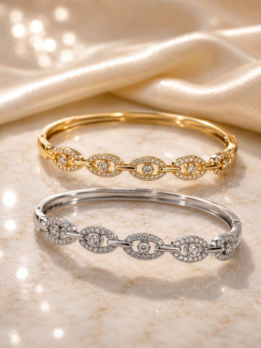 1pc Women's Bracelet, Fashionable Minimalist Creative Exquisite Unique Personalized Versatile Niche Vintage Design Bracelet - S63084 - View 1