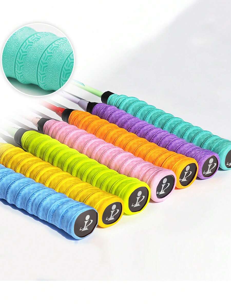 1pc Embossed Dragon Bone Badminton Grip Tape, Textured Non-Slip Strong Sweat-Absorbent Handle Wrap For Racket And Fishing Rod - Multicolor - View 1