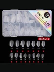 pinpai 1 Box Of 300pcs Square Nails, Ballet Nails, Almond Nails,Press-On Nailsweet And Cute, Essential For Summer And Autumn, Suitable For Daily, Travel, Party,Suitable For Women & Girls Great Gift For Ladies Nails - Clear - View 8