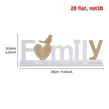 1pc Autumn Wooden Desktop Decor Sign, Pumpkin Silhouette FAMILY Letter Block Decoration, Thanksgiving Farmhouse Style Tiered Tray Decor, Harvest Wooden Hanging Sign, Suitable For Kitchen, Fireplace Mantel And Living Room, Home Decor, Autumn Decoration - B - View 12